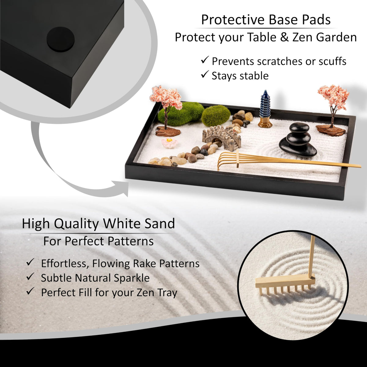 Island Falls Home Zen Garden Kit cherry blossom trees brighten any workspace