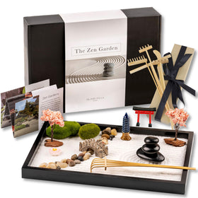 Island Falls Home Zen Garden Kit sand tray for desk calm and creative focus