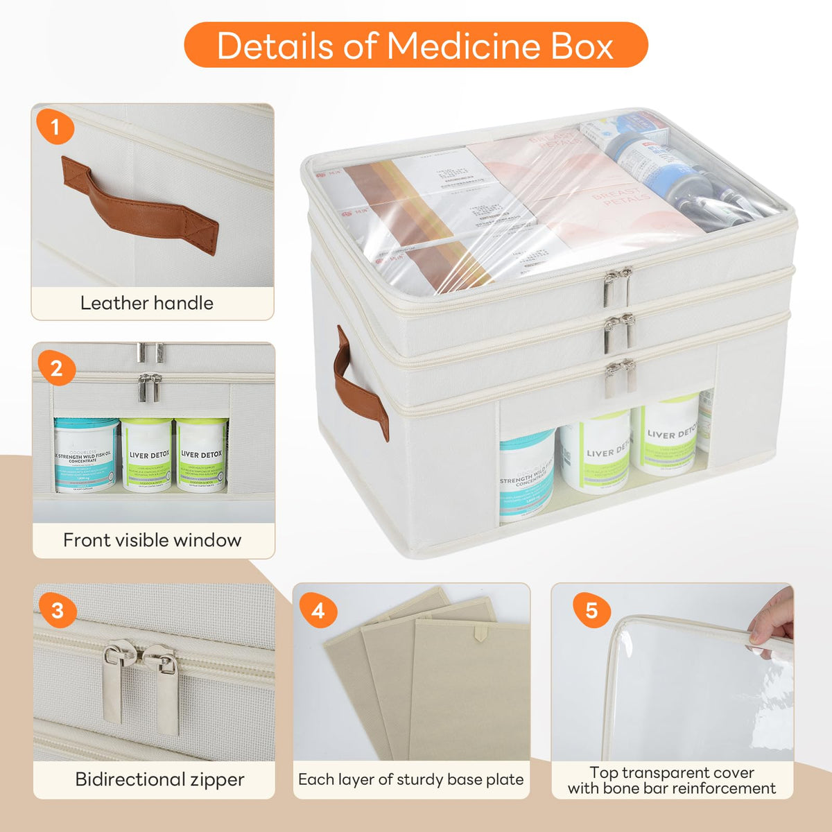 ISusaid Clear cover lid lets you identify contents at a glance.
