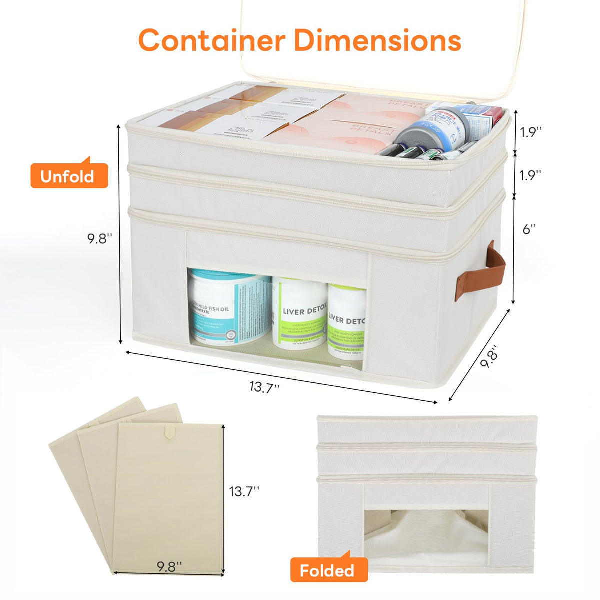 ISusaid Foldable storage box for compact travel and home use.