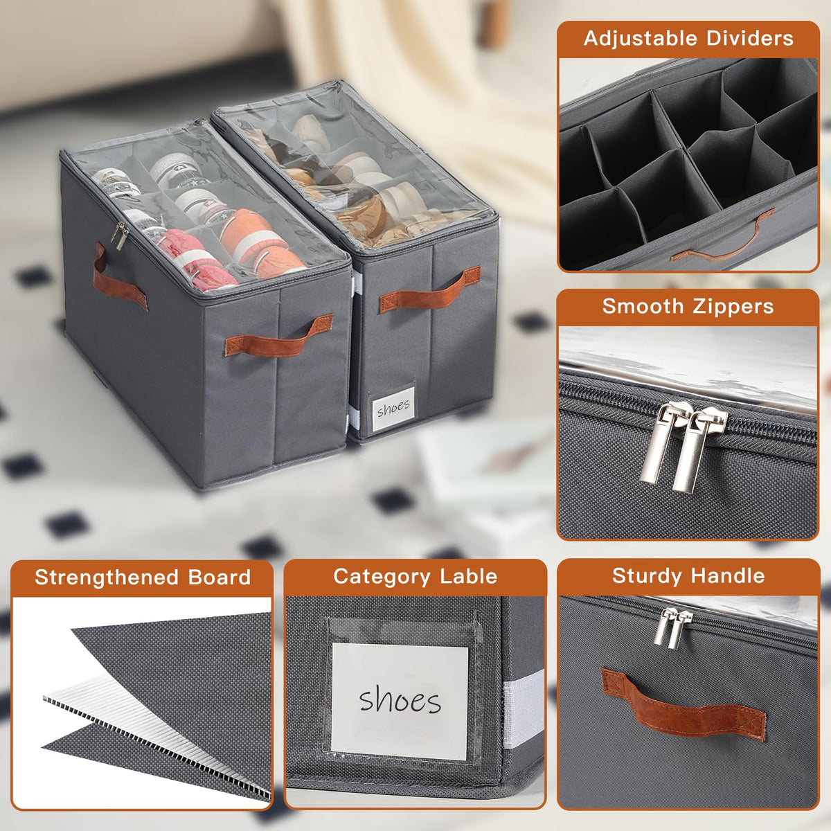 ISusaid multi-purpose storage holds 24–32 pairs plus apparel.