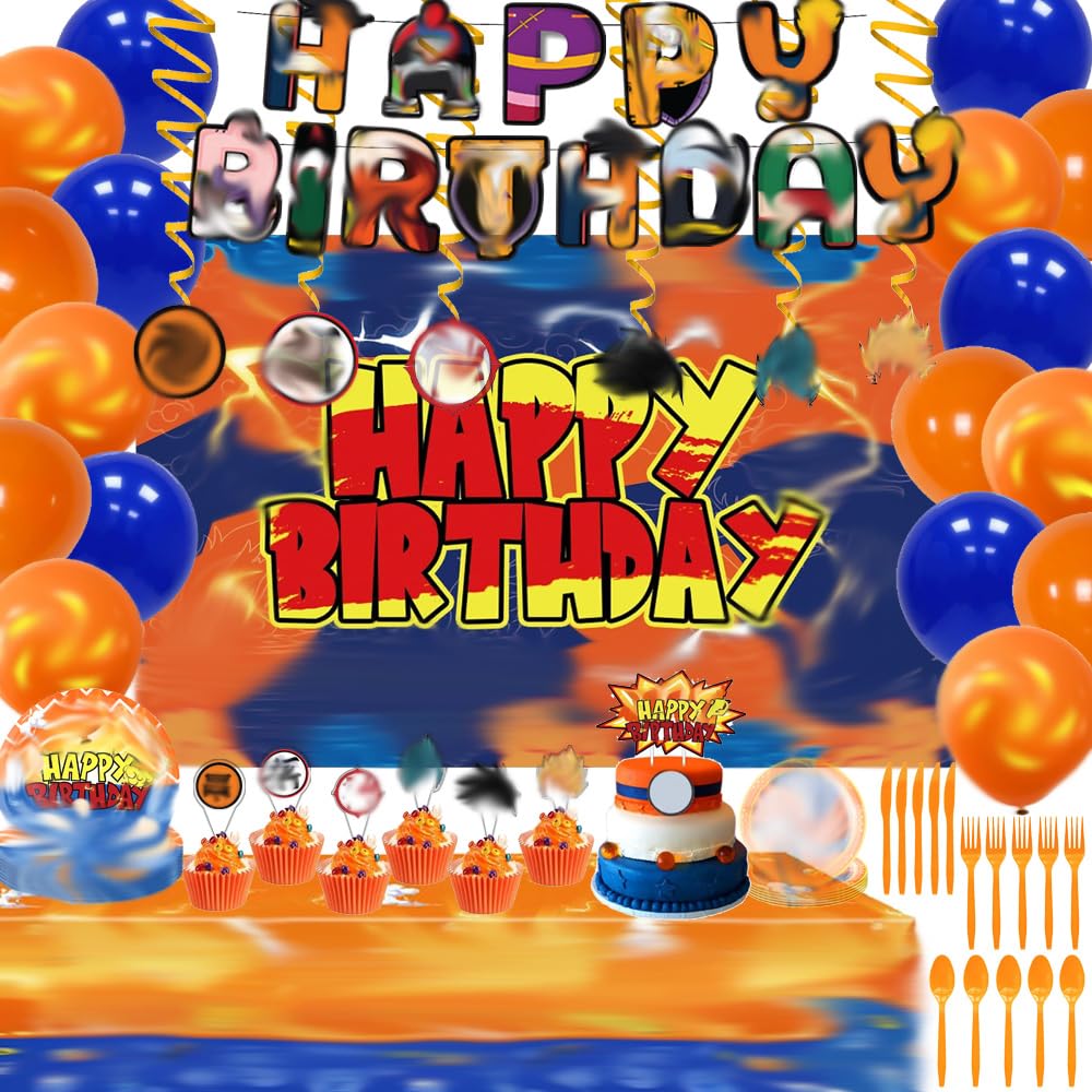 ISWAYSTORE cartoon theme banner creates a playful birthday backdrop.