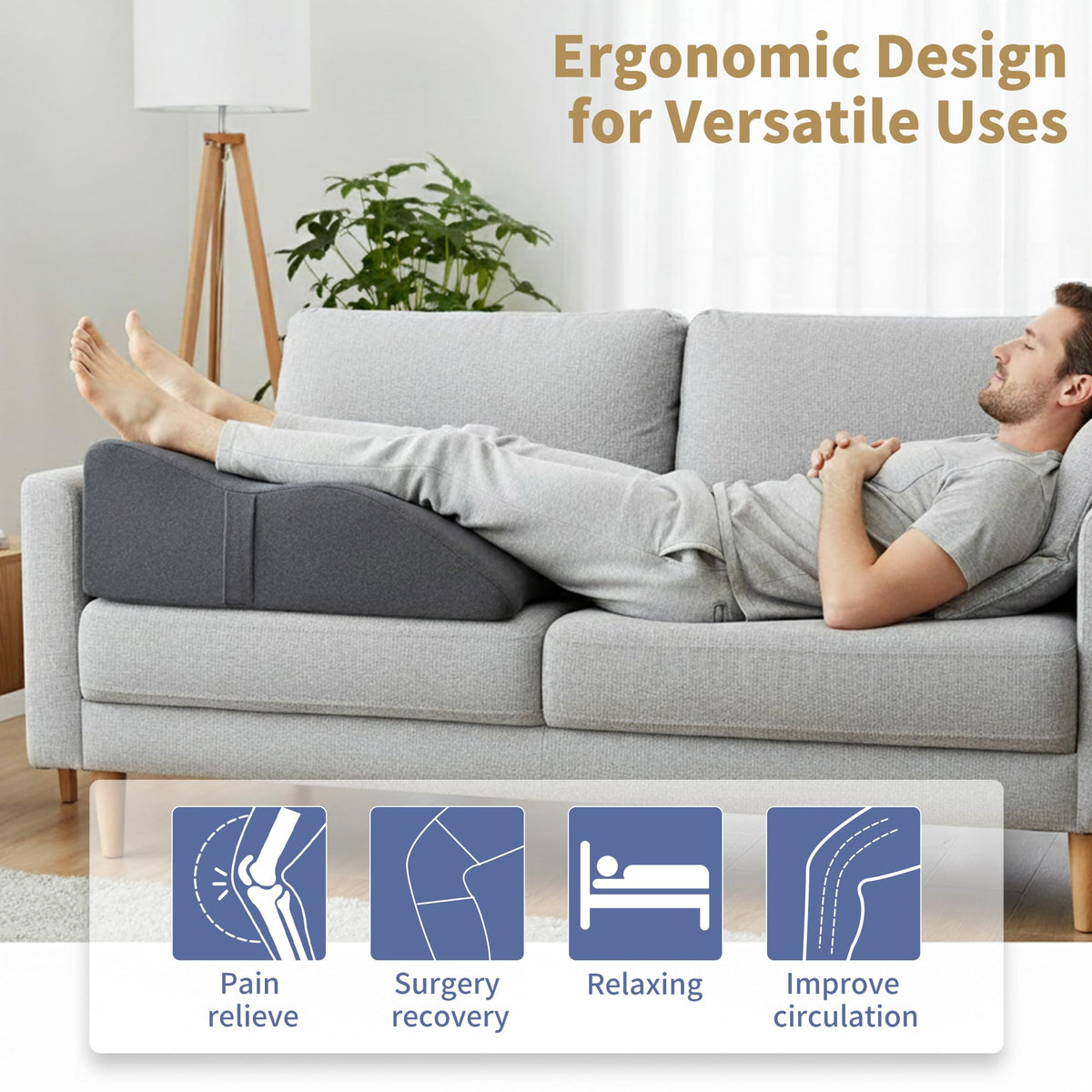 Itcozy wedge pillow for reading offers ergonomic support and a relaxing posture.