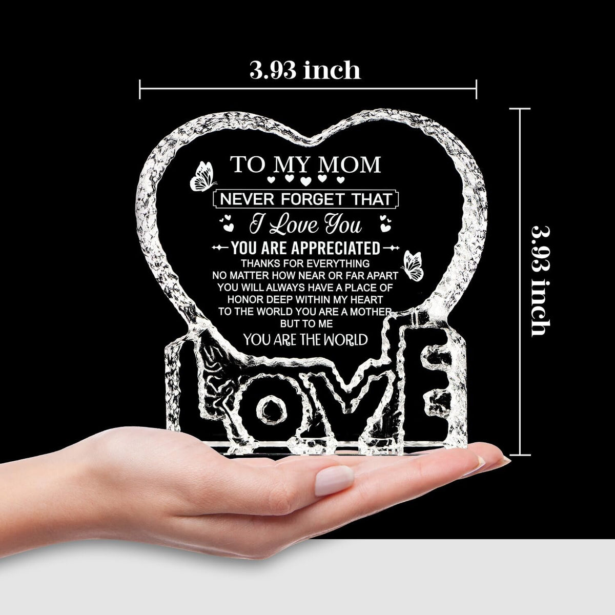 Ithmahco 3.9 inch crystal keepsake preserving cherished childhood memories.