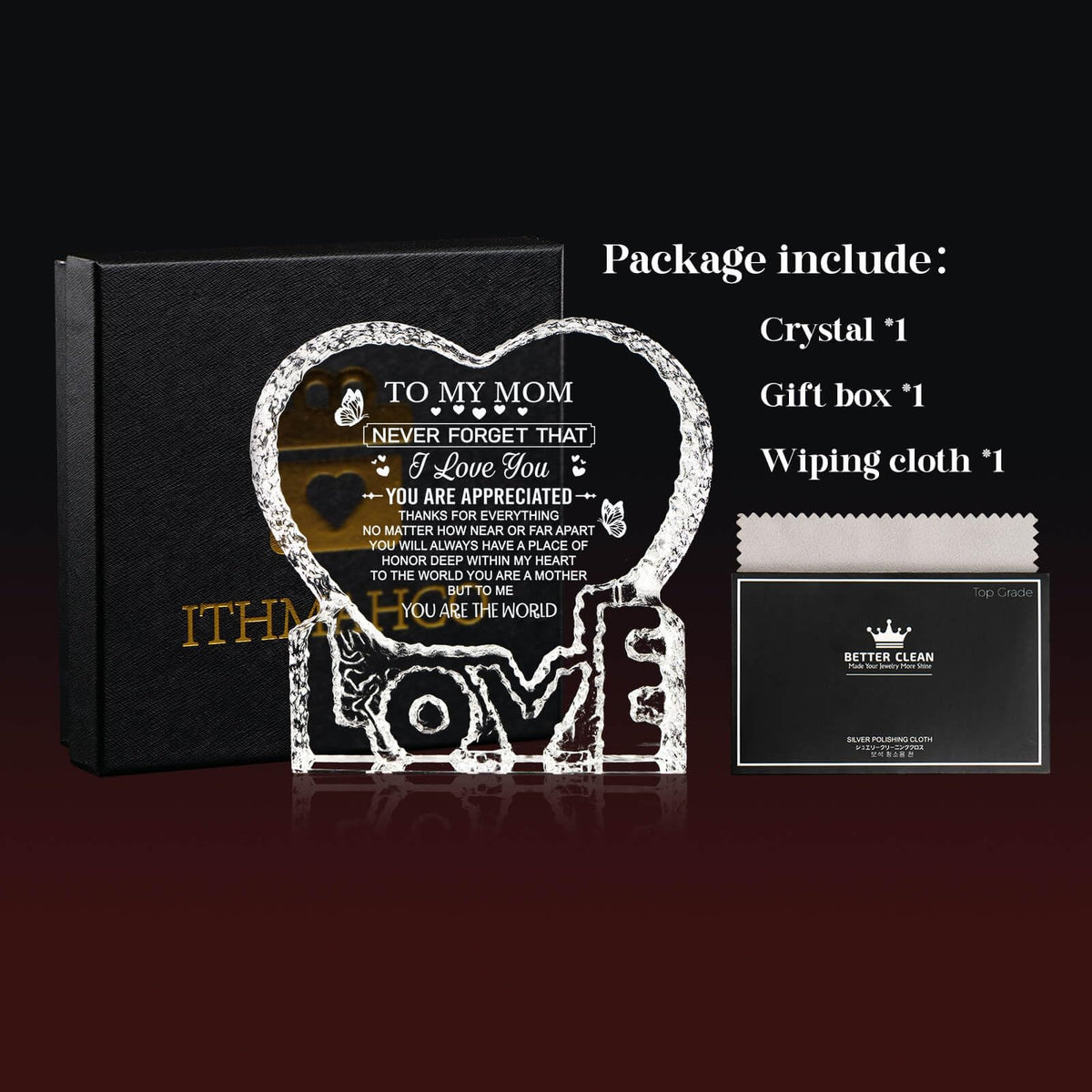 Ithmahco Crystal keepsake loved by 1000+ happy customers.