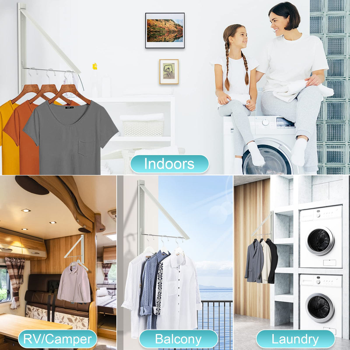 Ithywat installation options for smooth walls or screw mounting