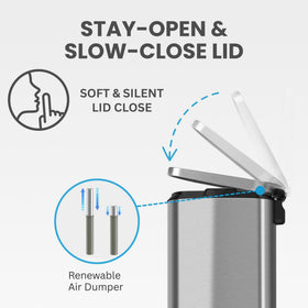 iTouchless AirNova silent lid system in action