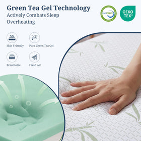 IULULU removable bamboo cover for breathable, easy-care sleep surface