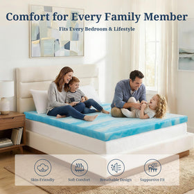 Bed with IULULU topper offering improved comfort during sleep