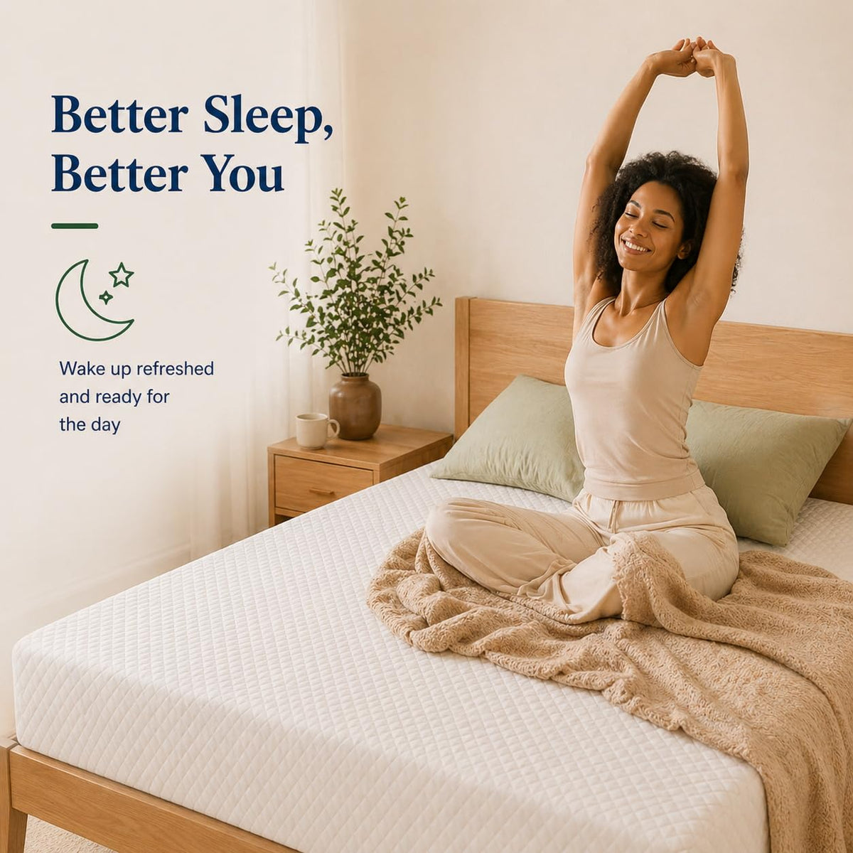 IULULU CertiPUR-US certified mattress for safe, durable materials