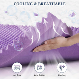 IULULU lavender-scented topper for a relaxing sleep ambience.