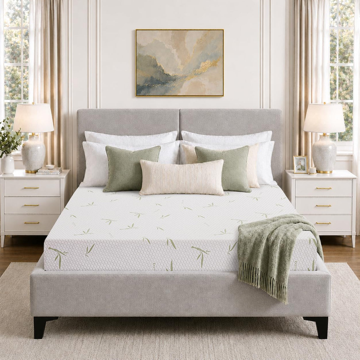 IULULU twin mattress with removable cover for easy cleaning and spills.