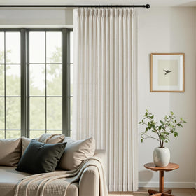 IVAPUPU linen curtains displaying natural texture for airy, elegant spaces