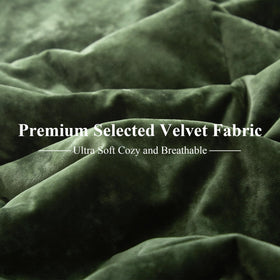 Ivellow velvet pillow shams matching luxe look with two euro shams.