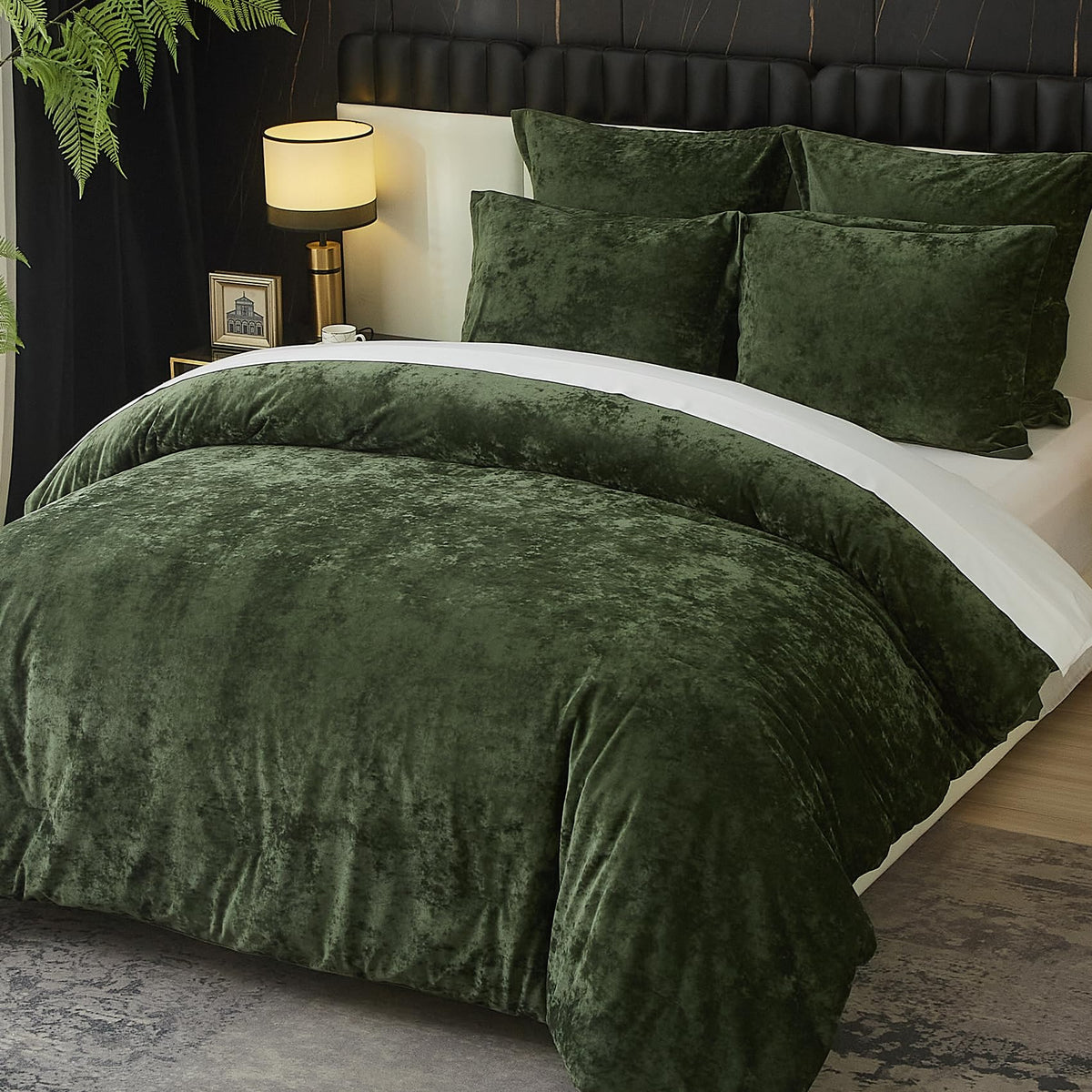 Ivellow velvet texture close-up highlighting rich sheen and plush feel for luxe bedding.