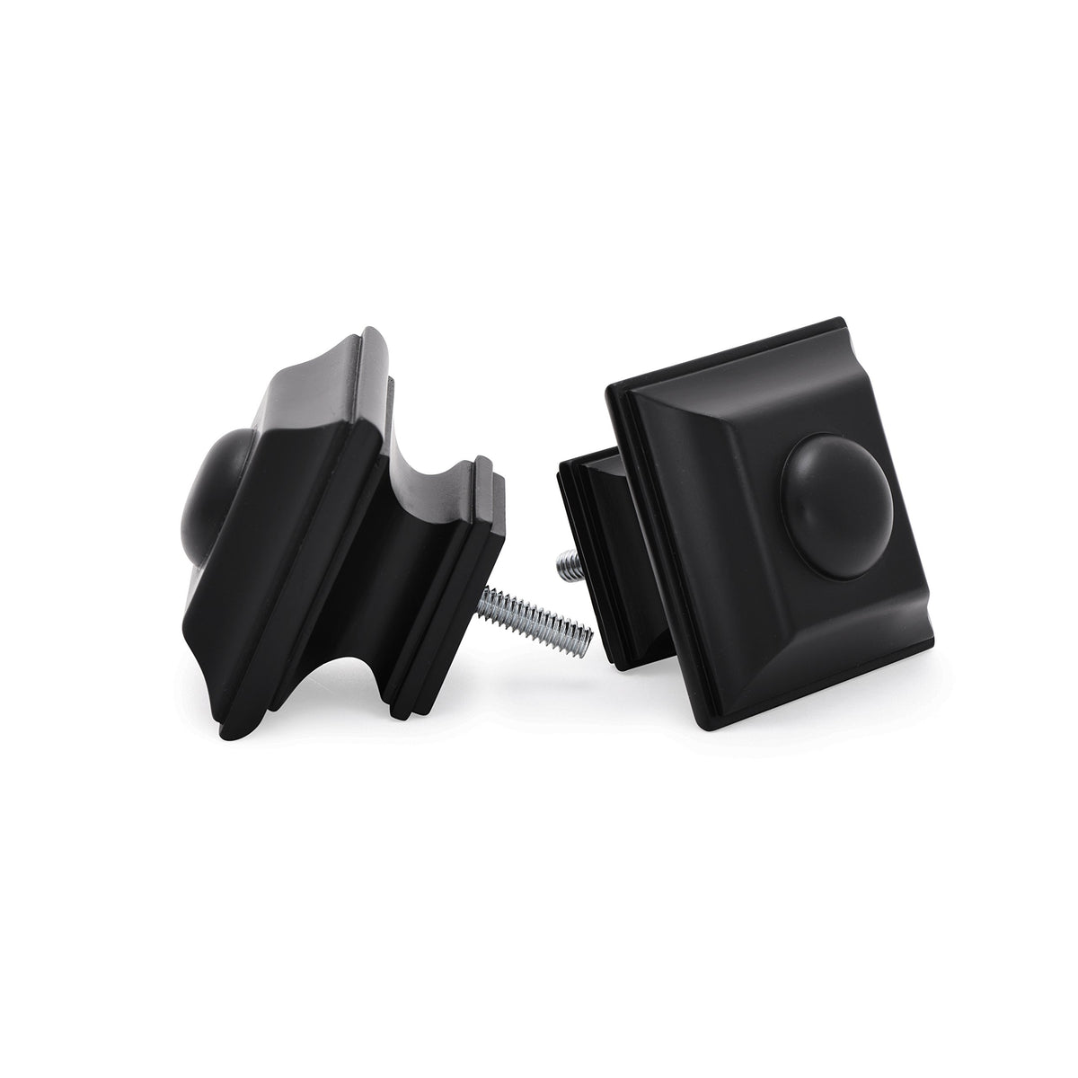Ivilon brackets and hardware mounted under black finish