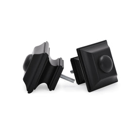 Ivilon brackets and hardware mounted under black finish