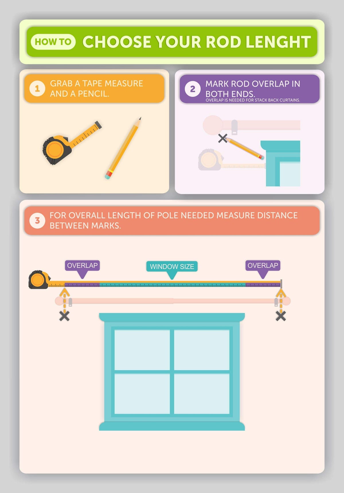 Ivilon easy-install instructions simplify curtain hanging setup