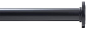 Close-up of Ivilon tension rod finials and solid metal construction.
