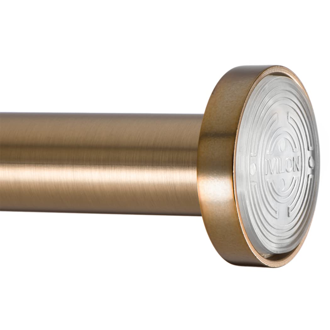 Solid finials and thick rod resist sag for heavier panels.