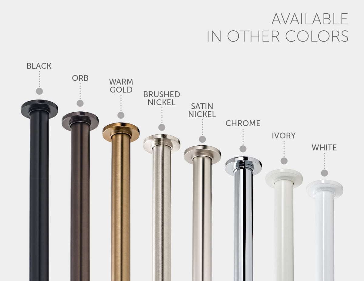 Ivilon non-slip rubber keeps curtains aligned without scratches.