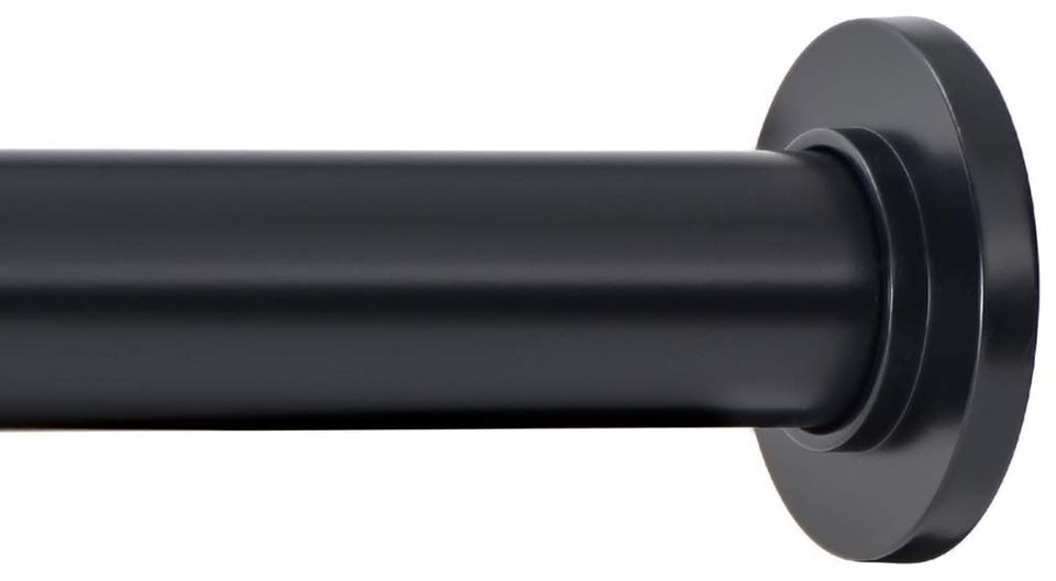 Ivilon tension rod in shower setup with 36-54 inch reach and black finish for sturdy shower curtains.