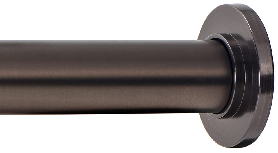 Ivilon tension rod in shower setup with strong spring for heavy panels.