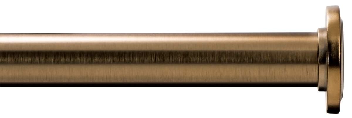 Ivilon tension rod with solid metal finials for a sturdy finish.