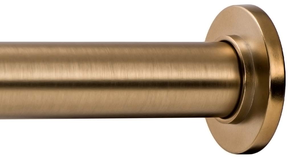 Ivilon tension rod warm gold for showers, easy install and stylish upgrade.