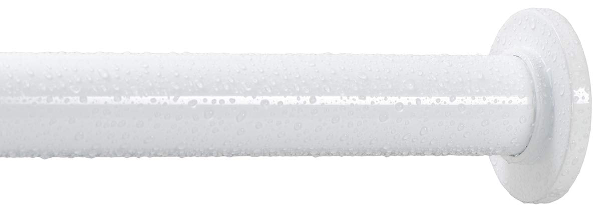 Ivilon Tension Rod with white gloss finish in a window/shower setup