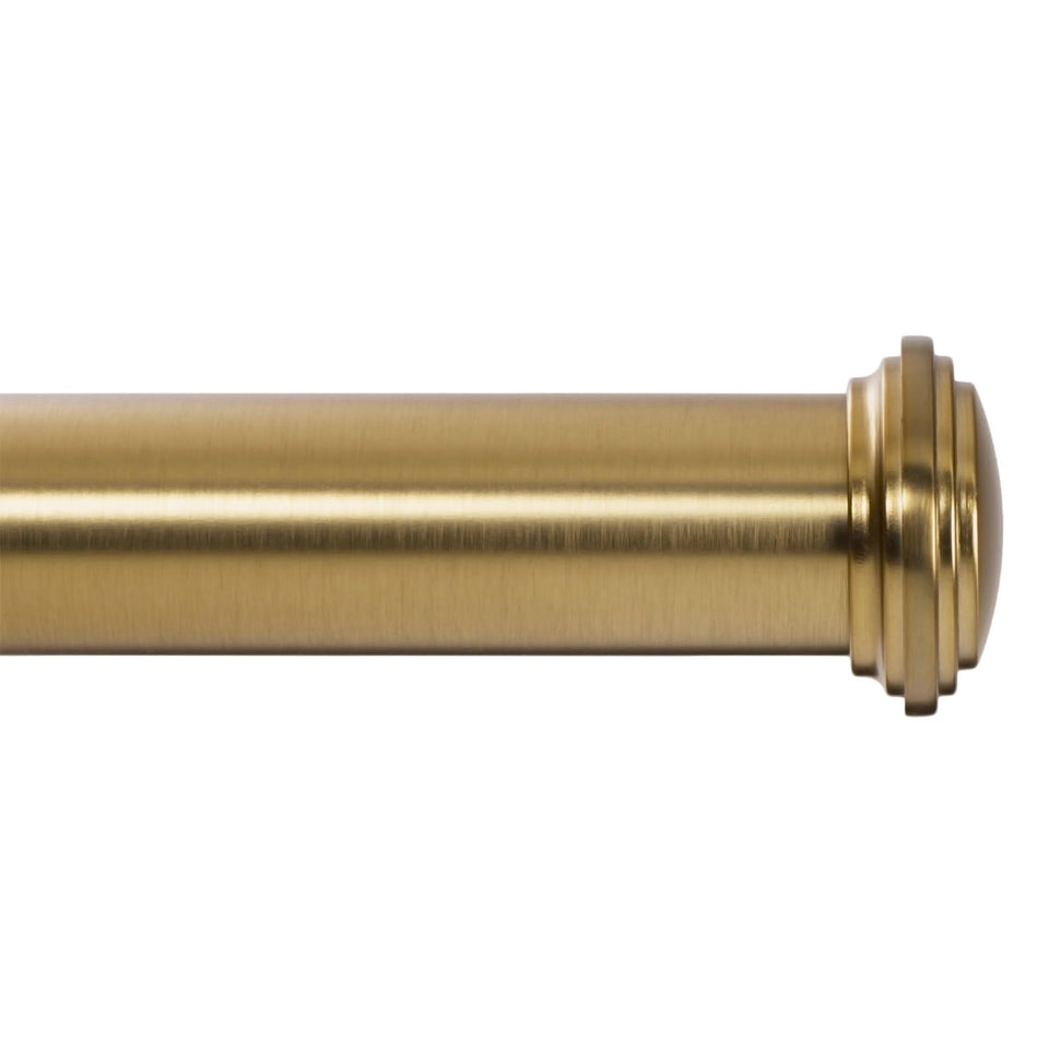 Ivilon window curtain rod with warm gold end cap for elegant decor