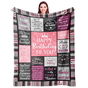 Ivivis birthday blanket with heart messages, a warm, meaningful gift.