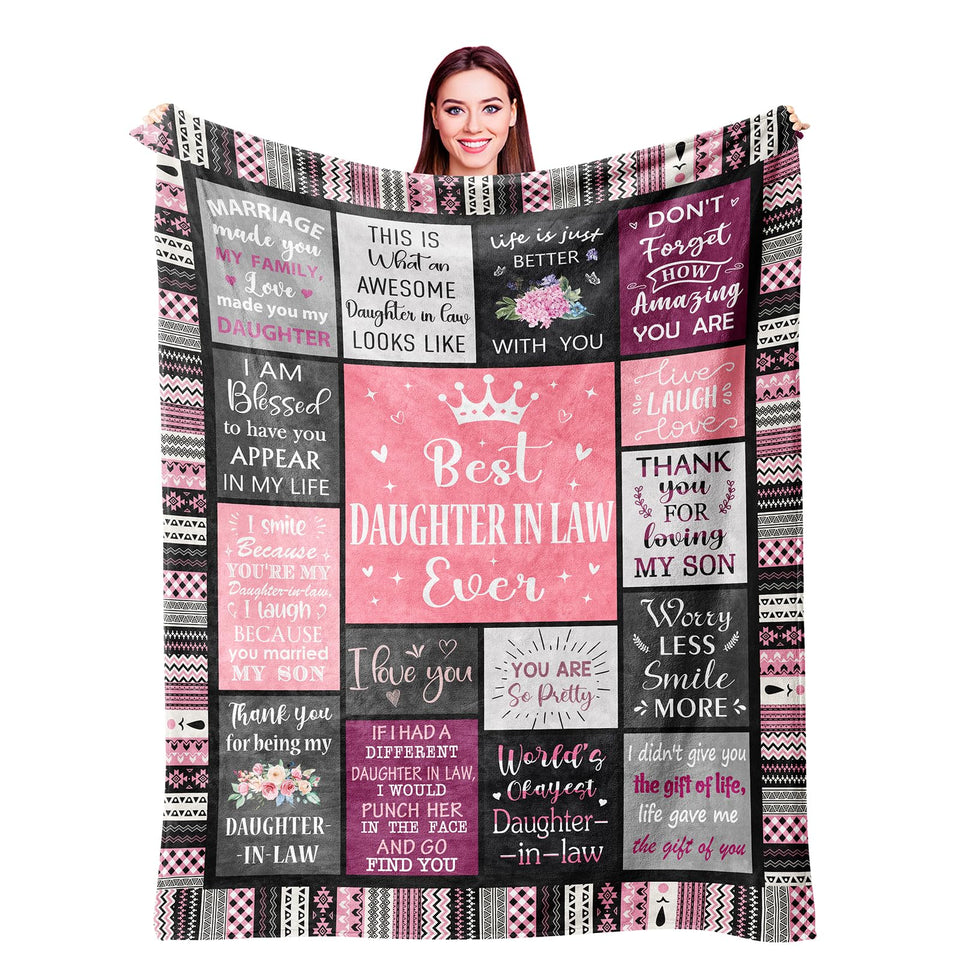 Ivivis daughter-in-law gift blanket 60x50 in warm wrap for special occasions.