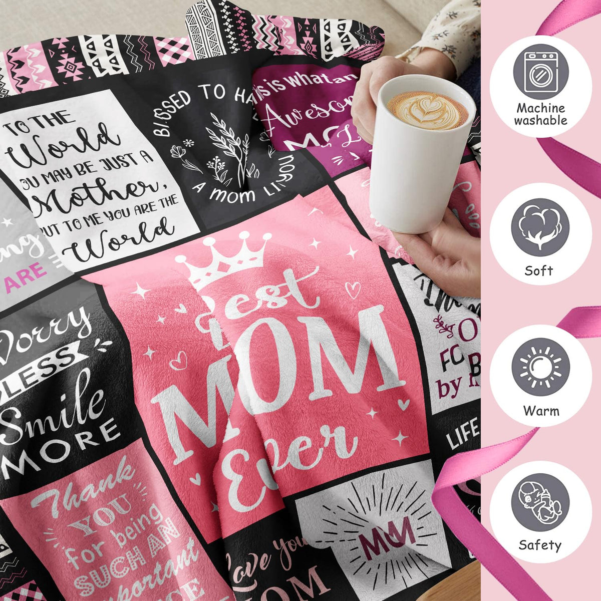 Ivivis Gifts for Mom 60x50 inch size ready for shared coziness
