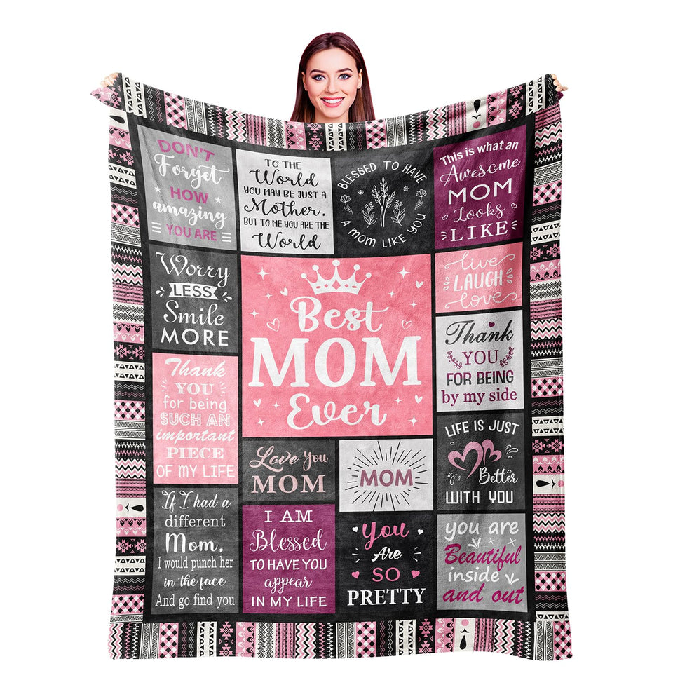 Ivivis Gifts for Mom Blanket folded shows cozy warmth, ideal for gifting
