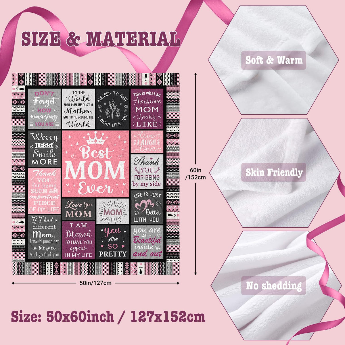 Ivivis Gifts for Mom Travel-friendly blanket for on-the-go warmth