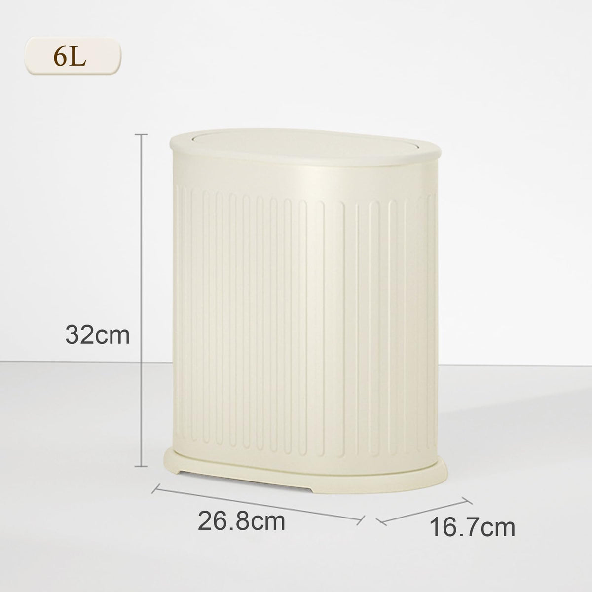 IVTUVTI small bathroom trash bin with lid for a cleaner, odor-controlled space.