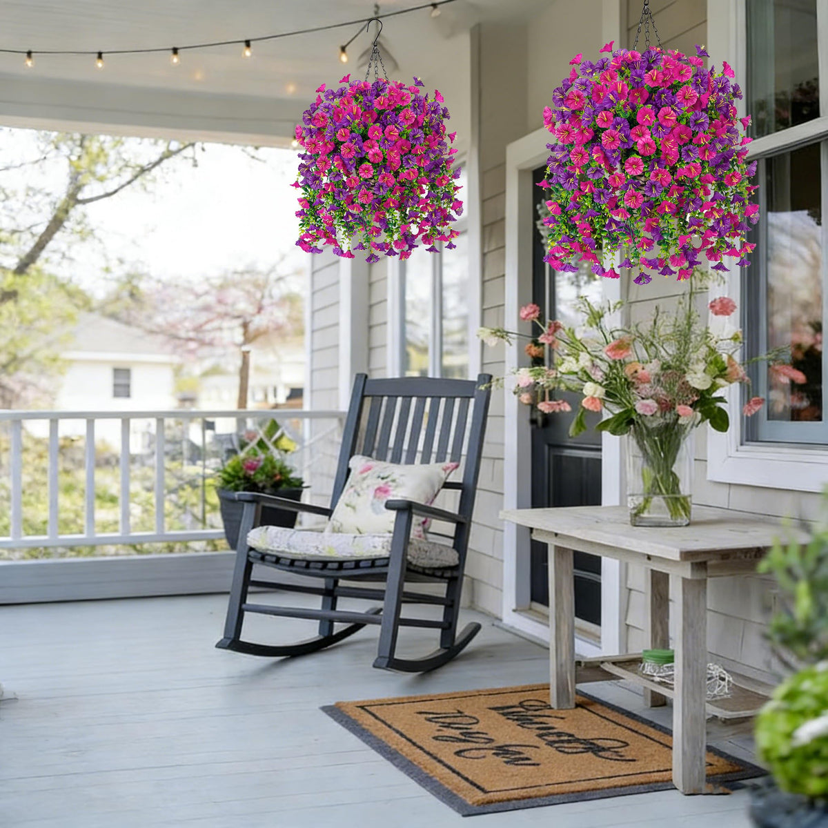 Ivydale 2-pack hanging flowers create fuller, layered arrangements.