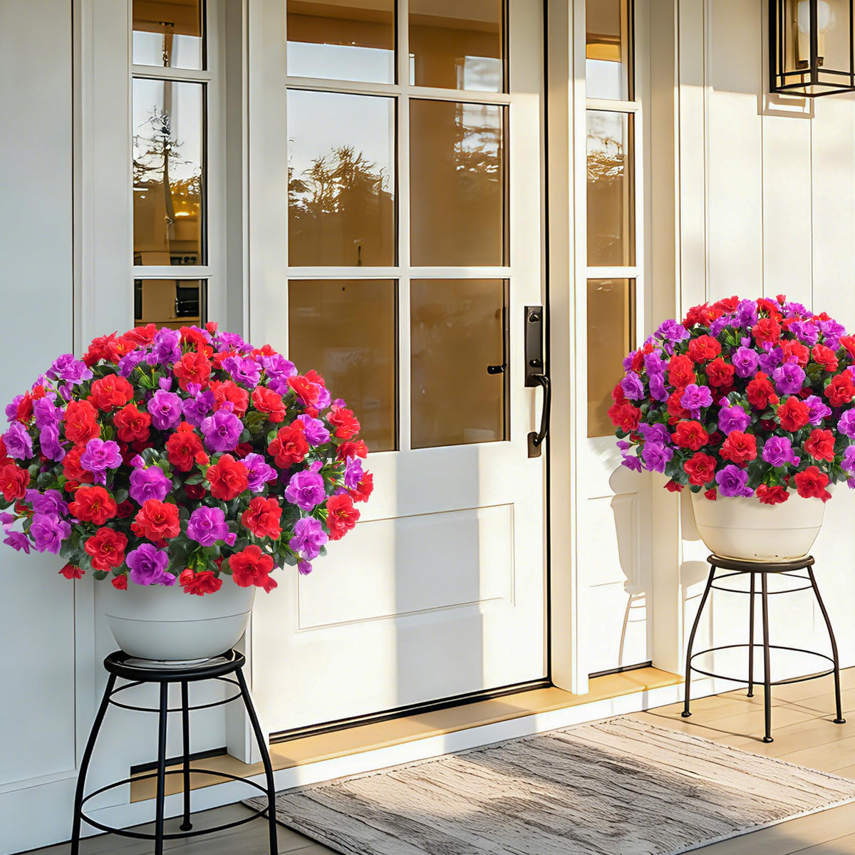 Ivydale outdoor camellia porch display fuchsia brightens evening gatherings