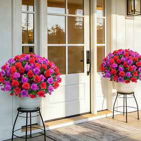 Ivydale outdoor camellia porch display fuchsia brightens evening gatherings