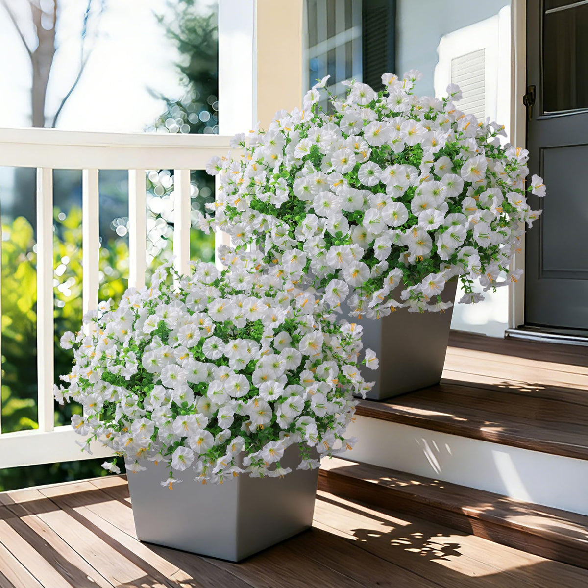 Ivydale artificial flowers in planters and window boxes