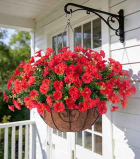 Ivydale artificial hanging flowers morning glory bundle with realistic detail for year-round color.