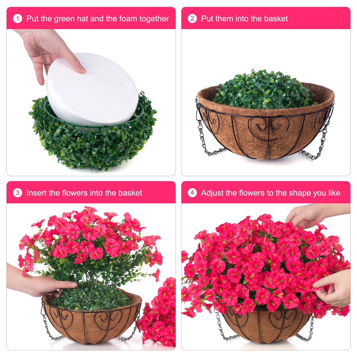 Ivydale faux morning glory hanging garden for year-round color