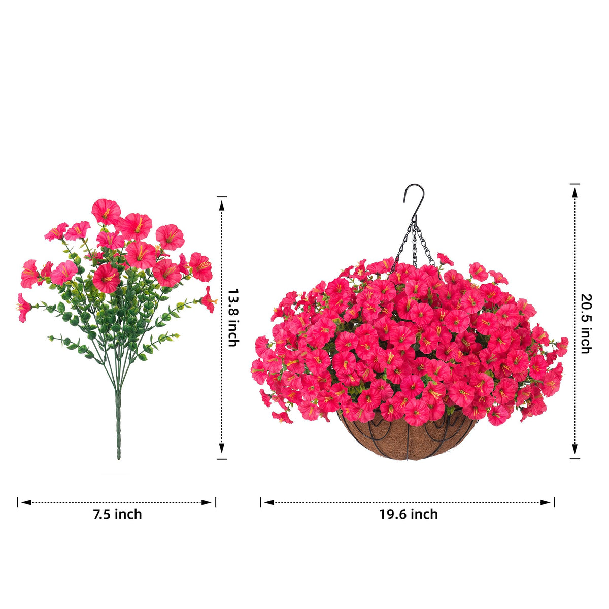 Ivydale silk morning glory blooms with evergreen leaves for color