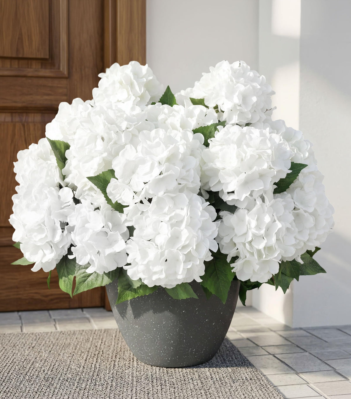 Ivydale artificial hydrangea outdoors with four stems for versatile arrangements