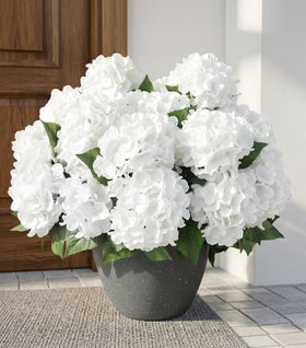 Ivydale artificial hydrangea outdoors with four stems for versatile arrangements