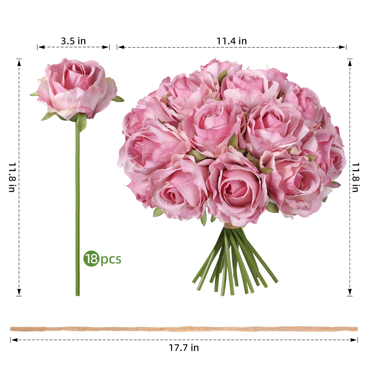 Ivydale artificial roses closeup reveals detailed petals and texture.