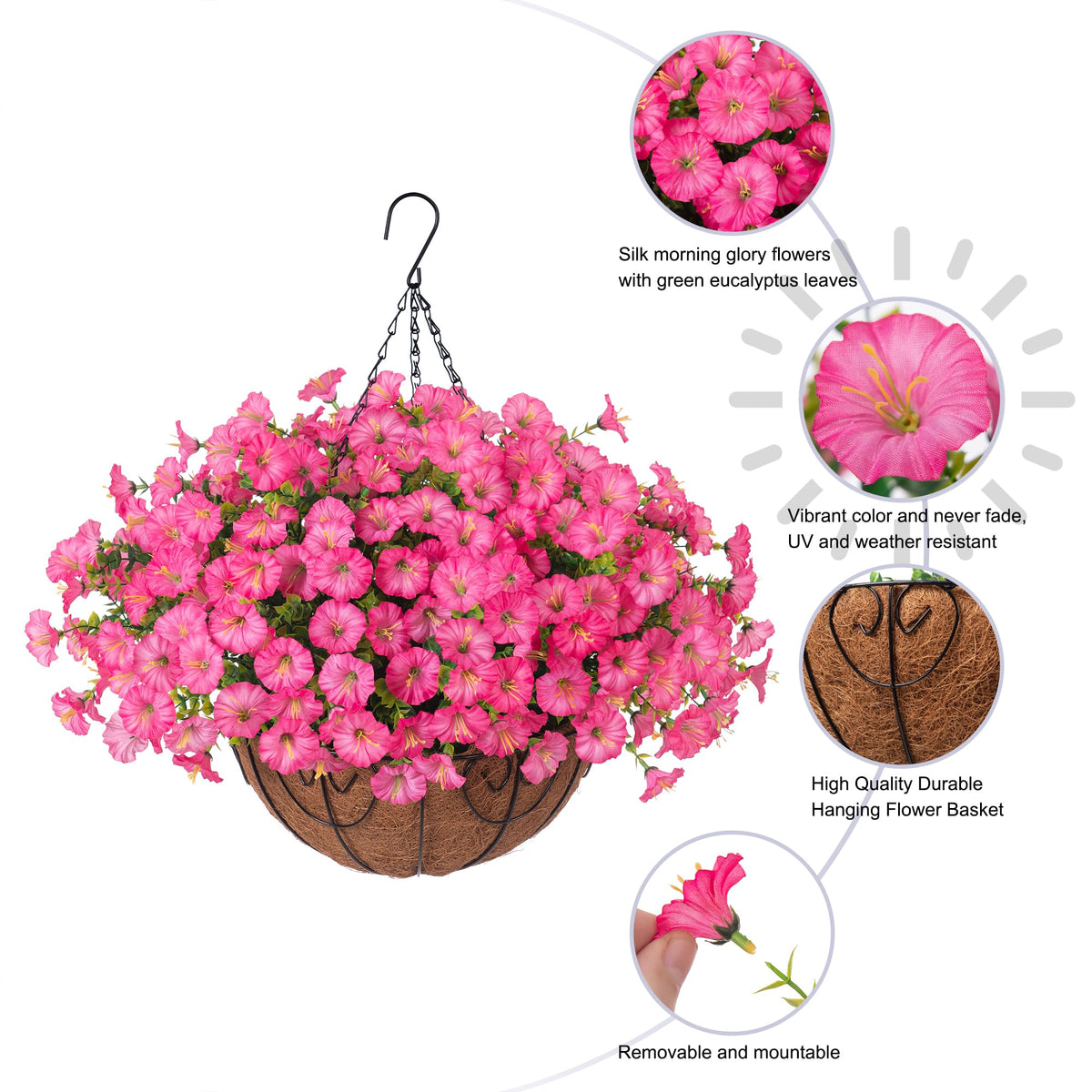 Ivydale assembly-ready hanging flowers set for quick decorating