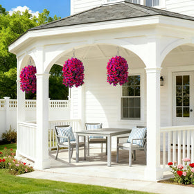 Ivydale Bougainvillea enhances curb appeal with bright fuchsia color.