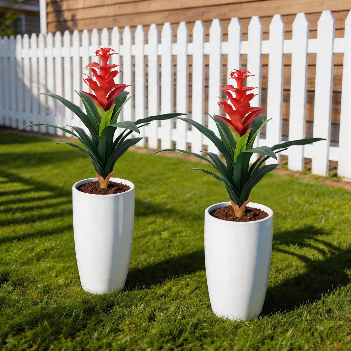 Ivydale bromeliad artificial flowers for yard and garden displays